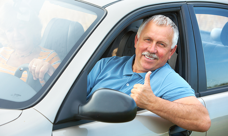 Older adult driver man
